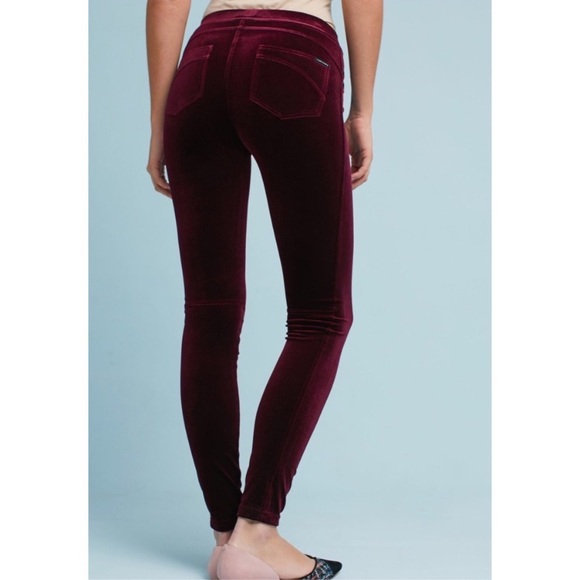 Sanctuary Anthro gilla wine velour leggings small - Picture 5 of 8